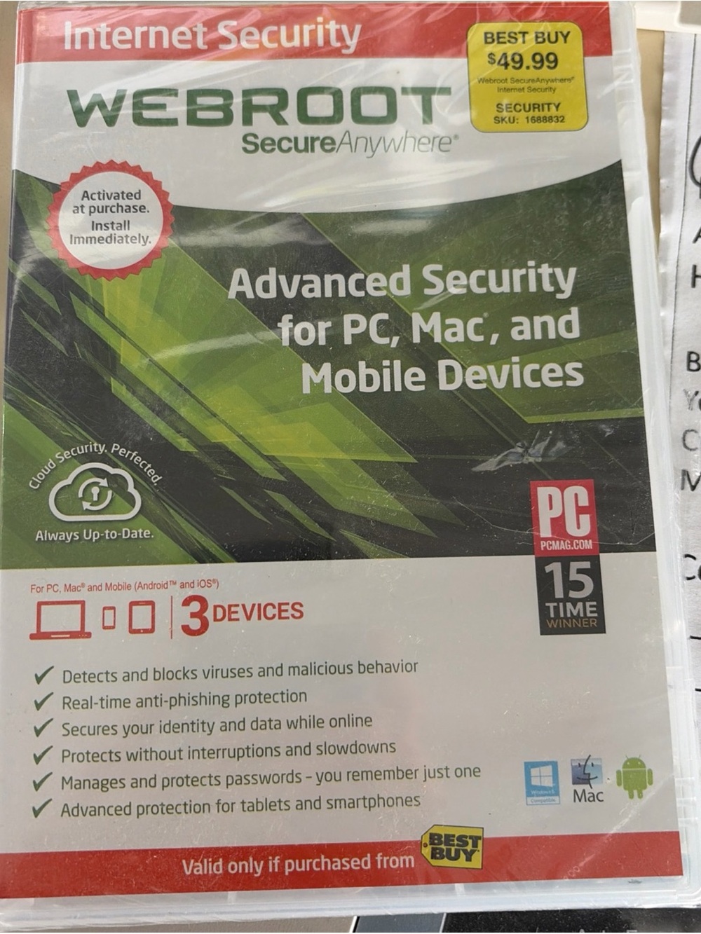 SecureAnywhere Internet Security - Advanced Protection (Green)